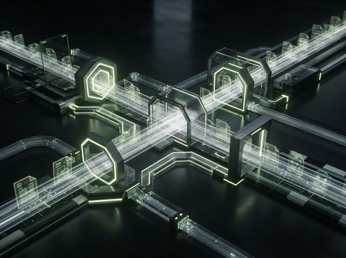 Digital document flows passing through validation points